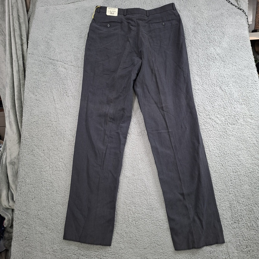 NEW Ballin Relax Pants 38 Manchester Linen Blend Pleated Blue Gray Dress - Picture 2 of 8